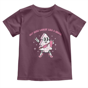 Pink Christmas Tree Cake Baby Shirt Out Here Lookin Like A Snack Boujee Xmas TS10 Maroon Print Your Wear
