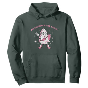 Pink Christmas Tree Cake Hoodie Out Here Lookin Like A Snack Boujee Xmas TS10 Dark Forest Green Print Your Wear