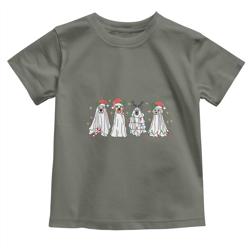 Christmas Ghost Dog Baby Shirt TS10 Military Green Print Your Wear
