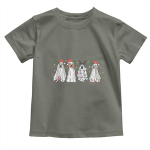Christmas Ghost Dog Baby Shirt TS10 Military Green Print Your Wear