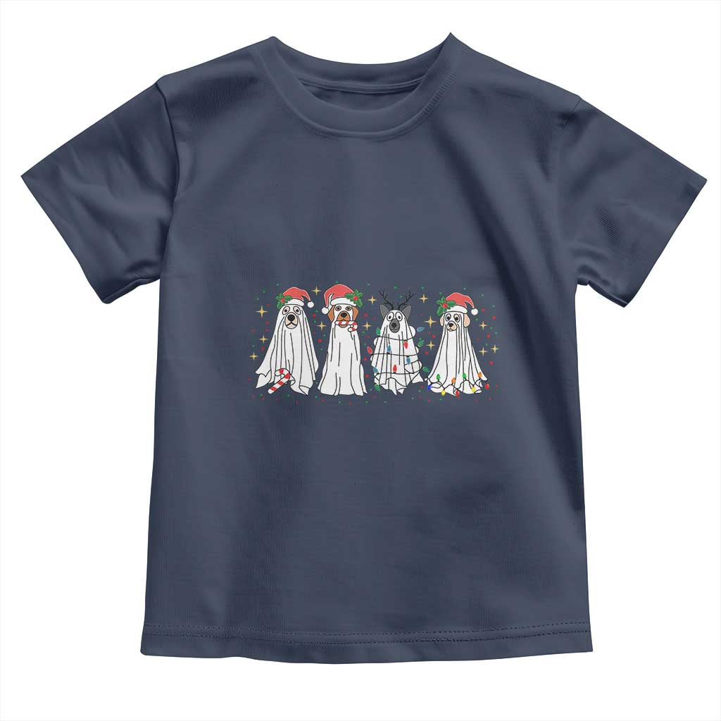 Christmas Ghost Dog Baby Shirt TS10 Navy Print Your Wear