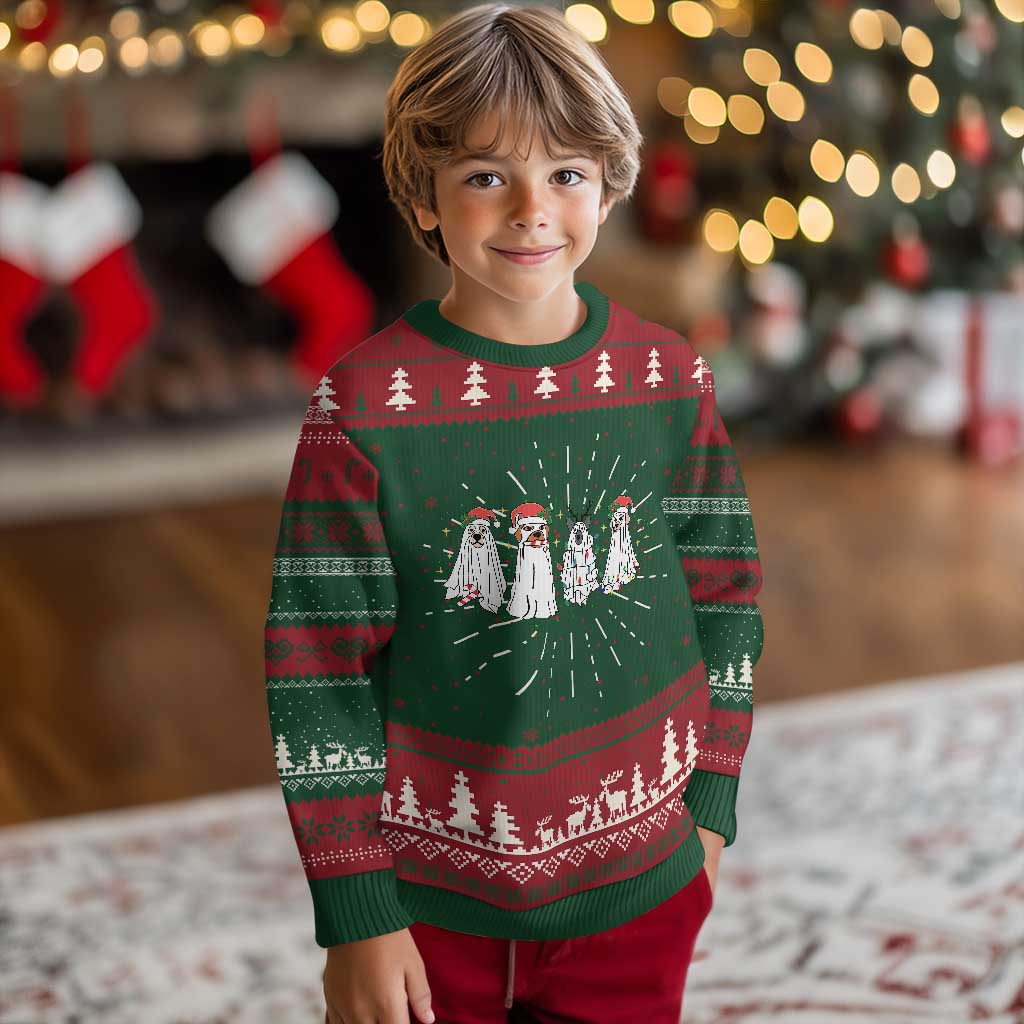 Xmas Ghost Dog Ugly Christmas Sweater TS10 Christmas Print Your Wear