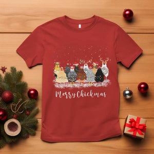 ute Christmas Chickens T Shirt Xmas Farm Animals TS10 Red Print Your Wear