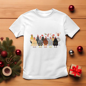 ute Christmas Chickens T Shirt Xmas Farm Animals TS10 White Print Your Wear