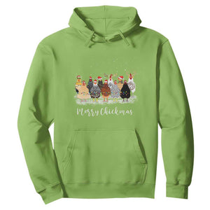 ute Christmas Chickens Hoodie Xmas Farm Animals TS10 Lime Print Your Wear