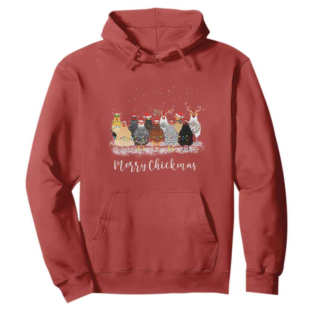 ute Christmas Chickens Hoodie Xmas Farm Animals TS10 Red Print Your Wear