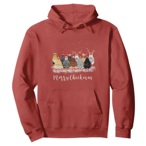 ute Christmas Chickens Hoodie Xmas Farm Animals TS10 Red Print Your Wear