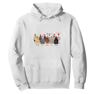 ute Christmas Chickens Hoodie Xmas Farm Animals TS10 White Print Your Wear