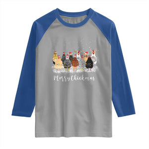 ute Christmas Chickens Raglan Shirt Xmas Farm Animals TS10 Sport Gray Royal Print Your Wear