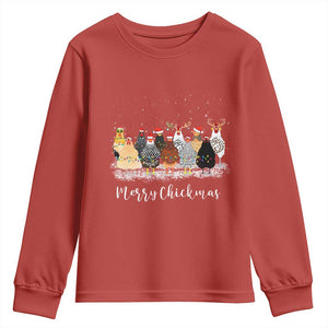 ute Christmas Chickens Youth Sweatshirt Xmas Farm Animals TS10 Red Print Your Wear