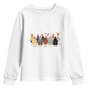 ute Christmas Chickens Youth Sweatshirt Xmas Farm Animals TS10 White Print Your Wear