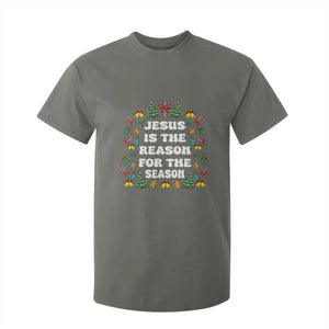 Christian Christmas T Shirt For Kid Ugly Christmas Sweaters Jesus Is The Reason For The Season TS10 Military Green Print Your Wear