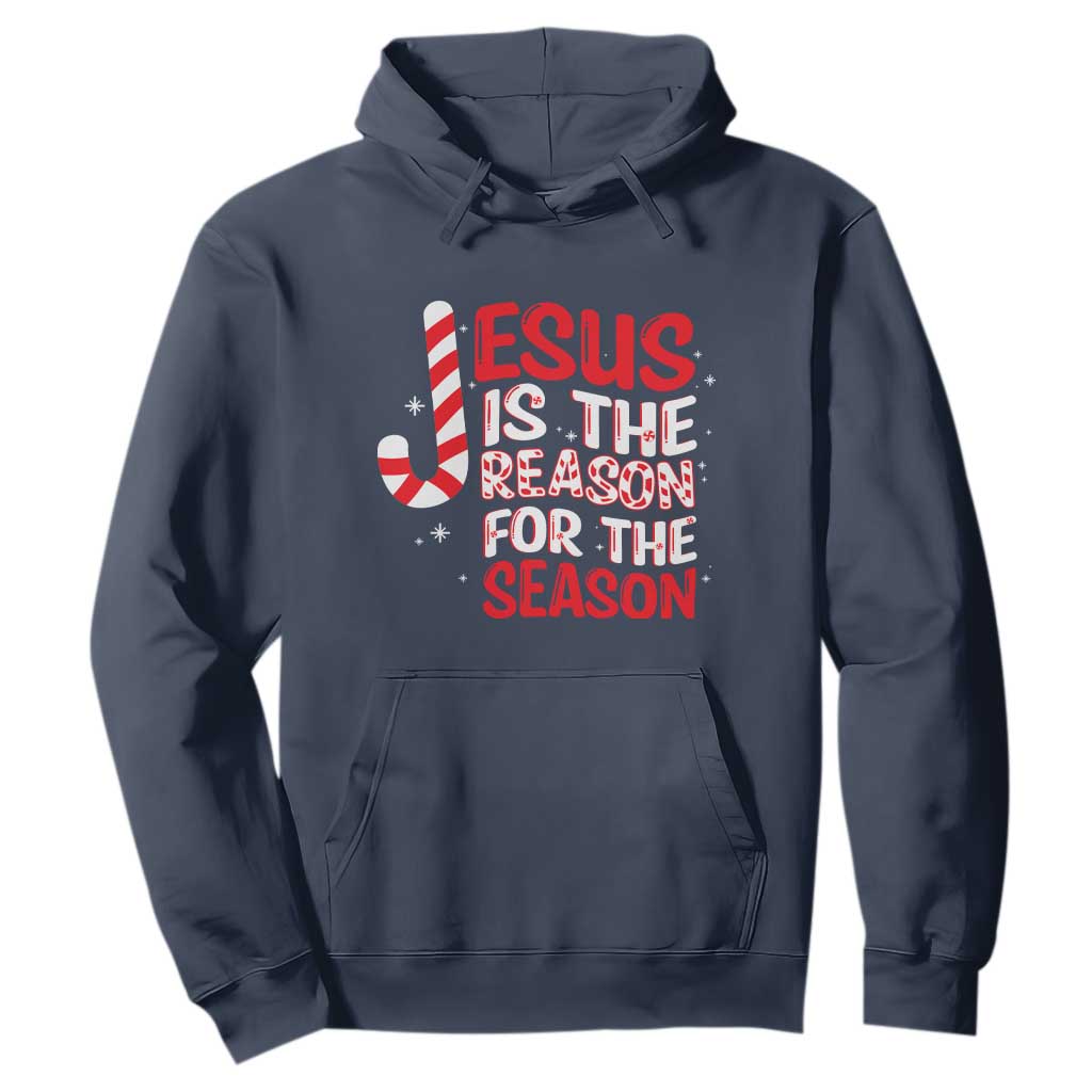 Christian Christmas Hoodie Jesus Is The Reason For The Season TS10 Navy Print Your Wear
