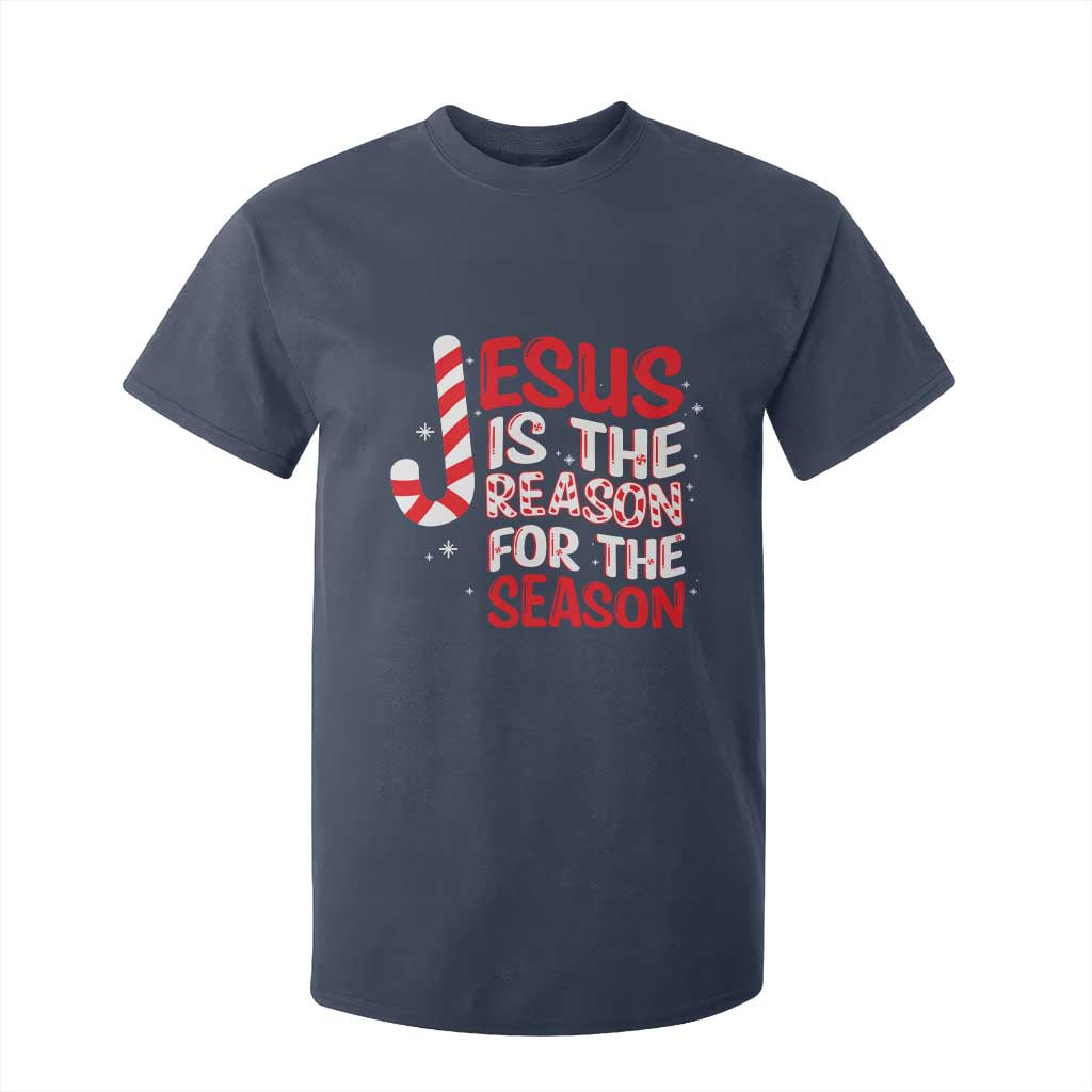 Christian Christmas T Shirt For Kid Jesus Is The Reason For The Season TS10 Navy Print Your Wear