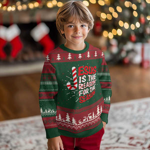 Christian Christmas Knit Sweatshirt Jesus Is The Reason For The Season TS10 Christmas Print Your Wear