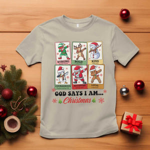 Religious Christmas T Shirt God Says I Am Xmas Christian Bible TS10 Sand Print Your Wear