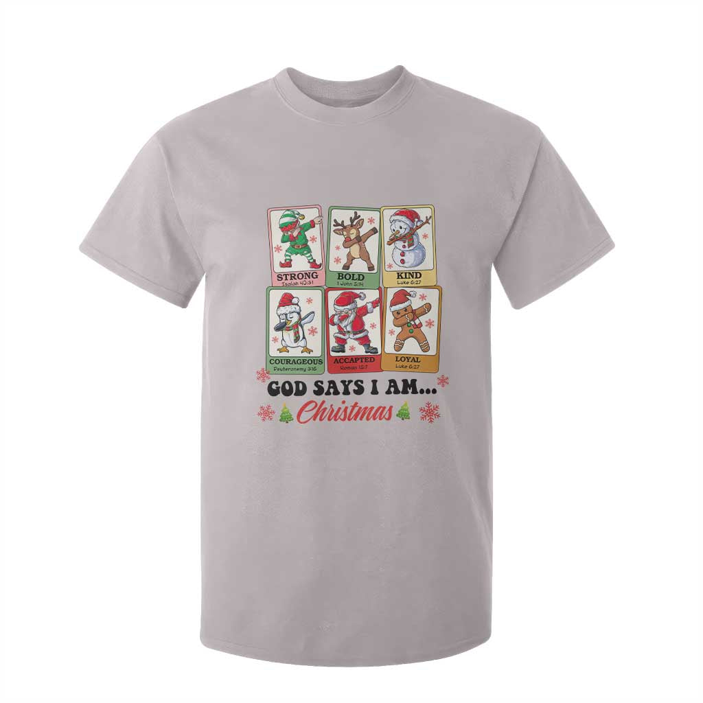 Religious Christmas T Shirt For Kid God Says I Am Xmas Christian Bible TS10 Ice Gray Print Your Wear