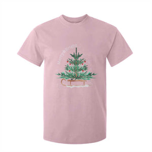 Merry and Bright Christmas Sleigh T Shirt For Kid TS10 Light Pink Print Your Wear