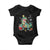 Dinosaur Christmas Baby Onesie Tree Lights Xmas Boys Men TS10 Black Print Your Wear