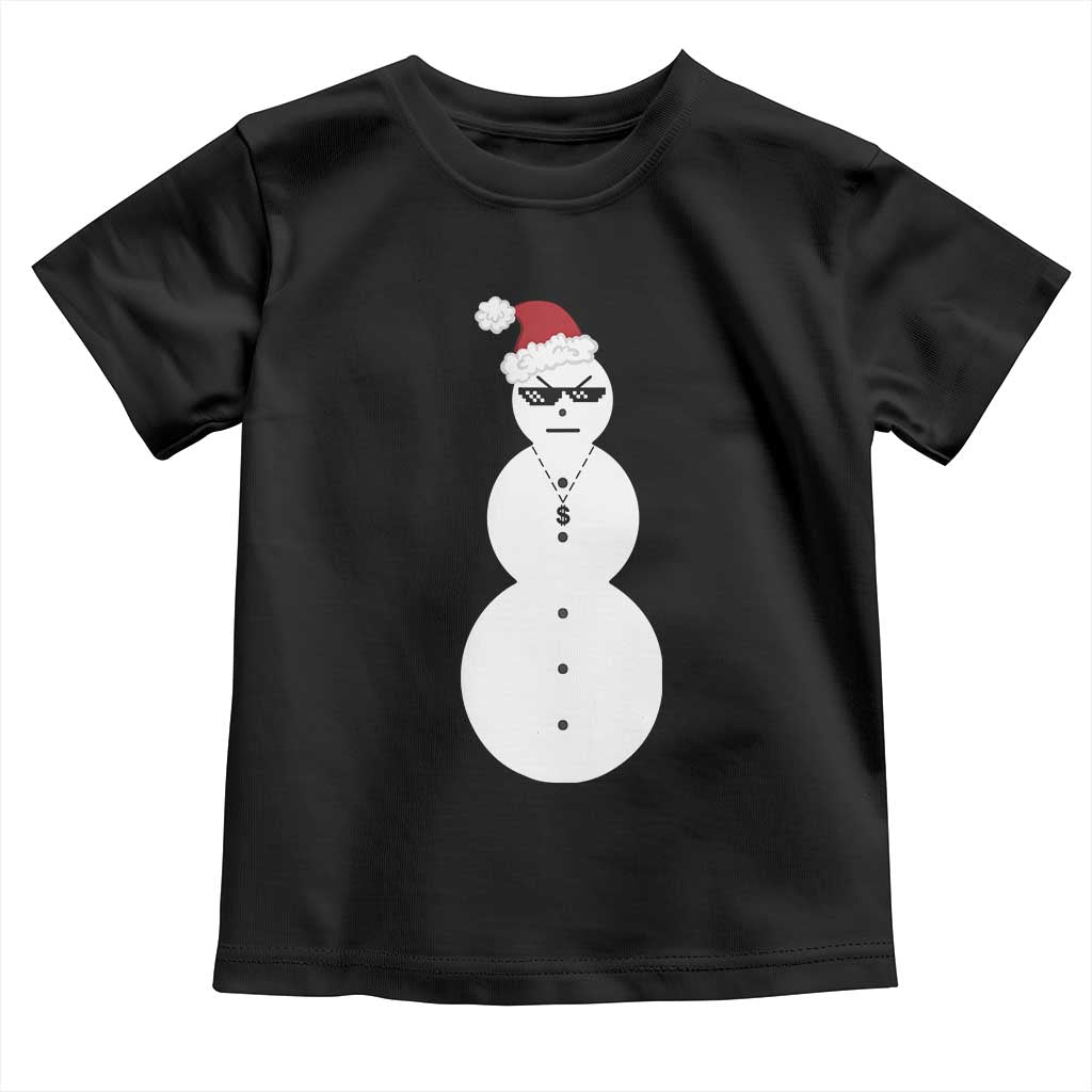 Funny Angry Snowman Baby Shirt Gangster Snowmen Rap Hip Hop TS10 Black Print Your Wear