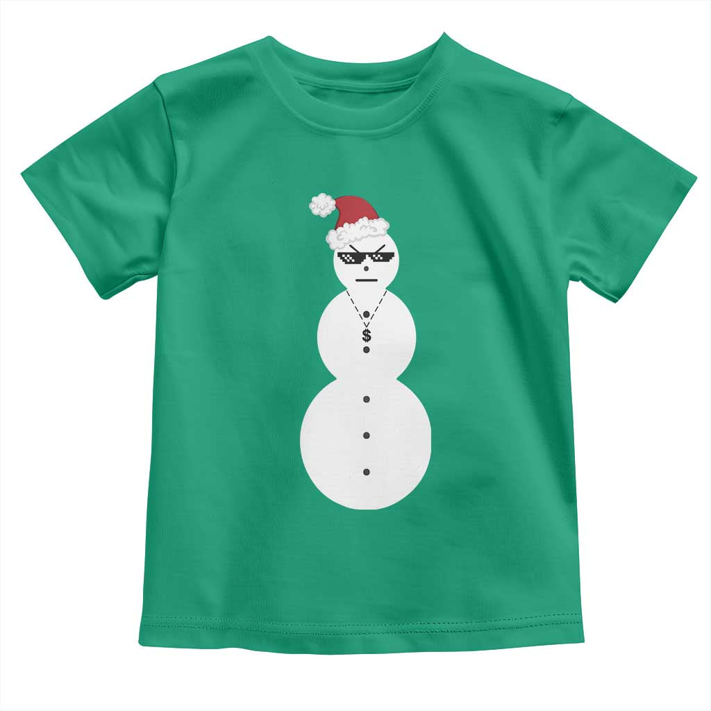 Funny Angry Snowman Baby Shirt Gangster Snowmen Rap Hip Hop TS10 Irish Green Print Your Wear