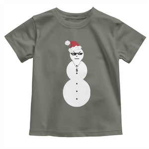 Funny Angry Snowman Baby Shirt Gangster Snowmen Rap Hip Hop TS10 Military Green Print Your Wear