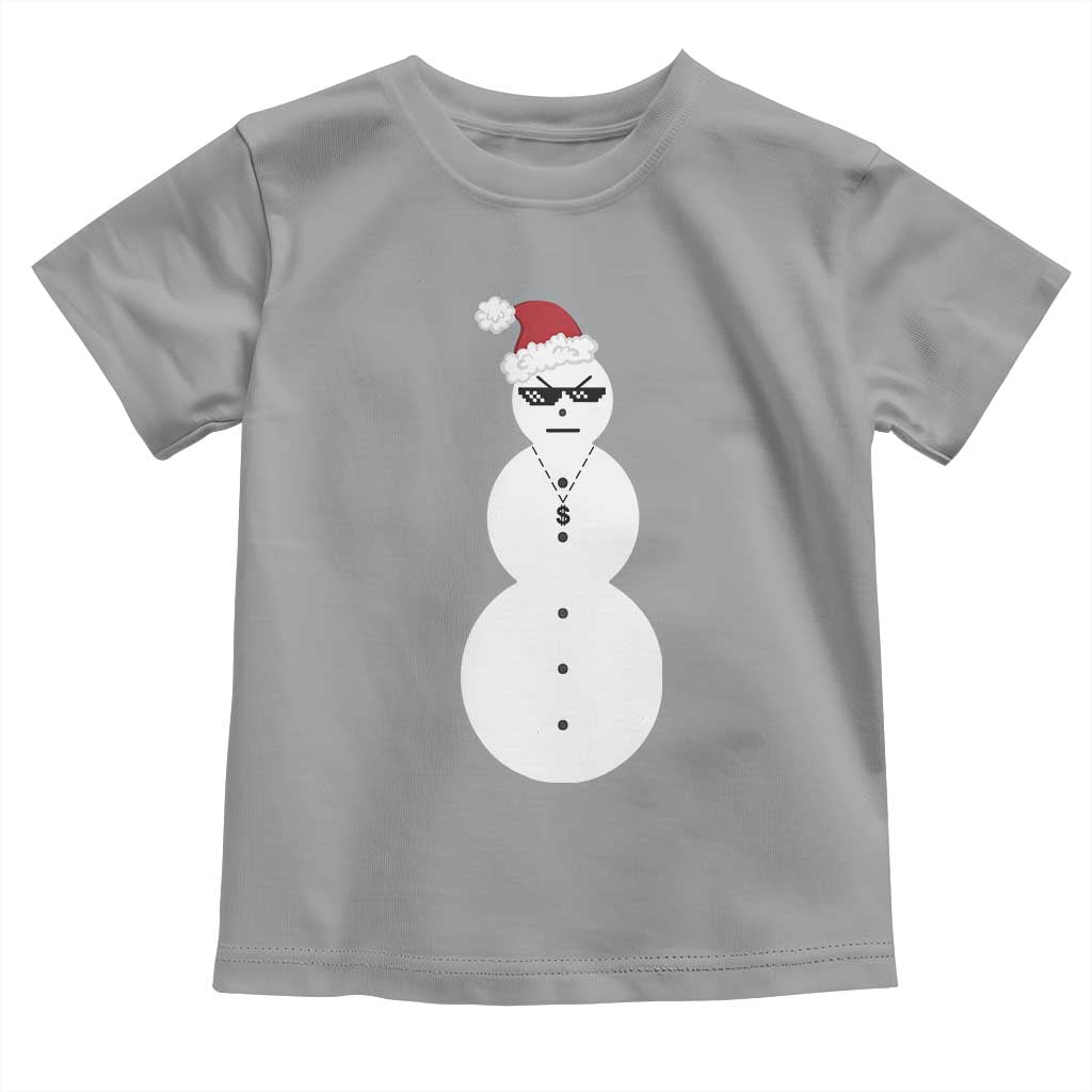 Funny Angry Snowman Baby Shirt Gangster Snowmen Rap Hip Hop TS10 Sport Gray Print Your Wear