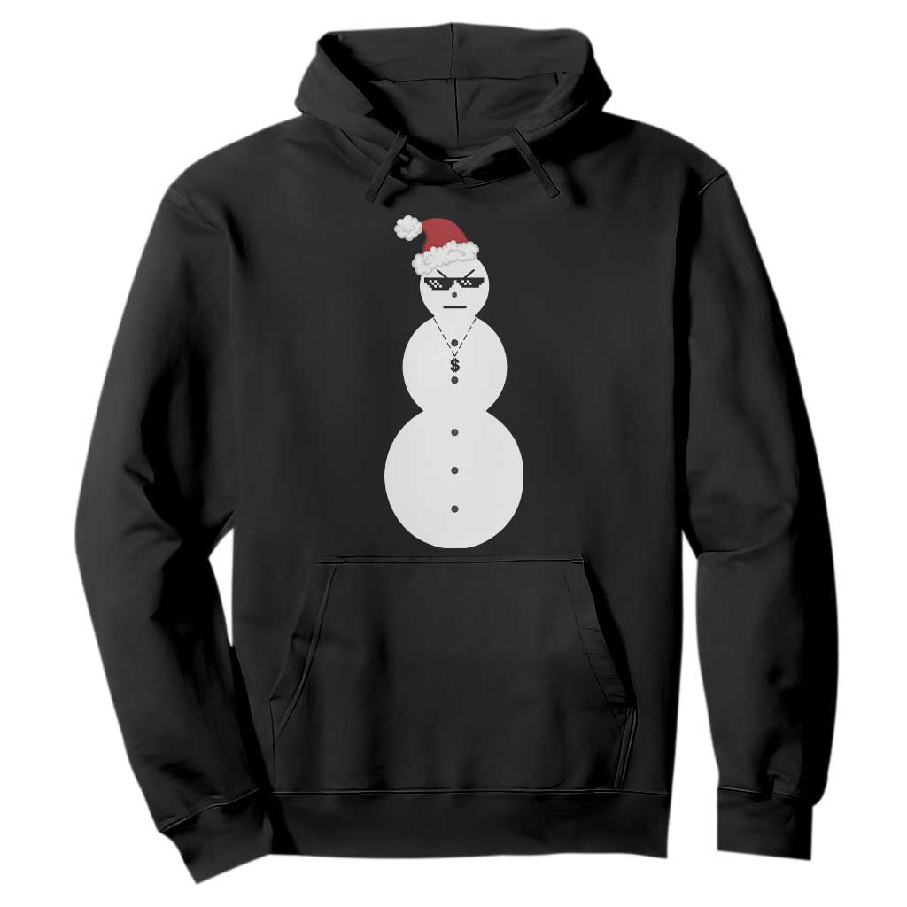Funny Angry Snowman Hoodie Gangster Snowmen Rap Hip Hop TS10 Black Print Your Wear