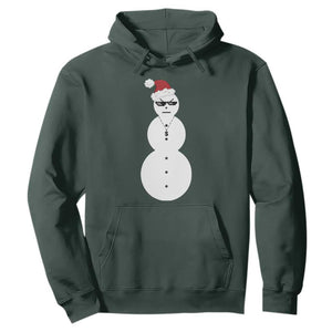 Funny Angry Snowman Hoodie Gangster Snowmen Rap Hip Hop TS10 Dark Forest Green Print Your Wear