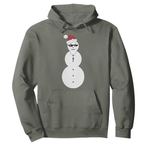 Funny Angry Snowman Hoodie Gangster Snowmen Rap Hip Hop TS10 Military Green Print Your Wear