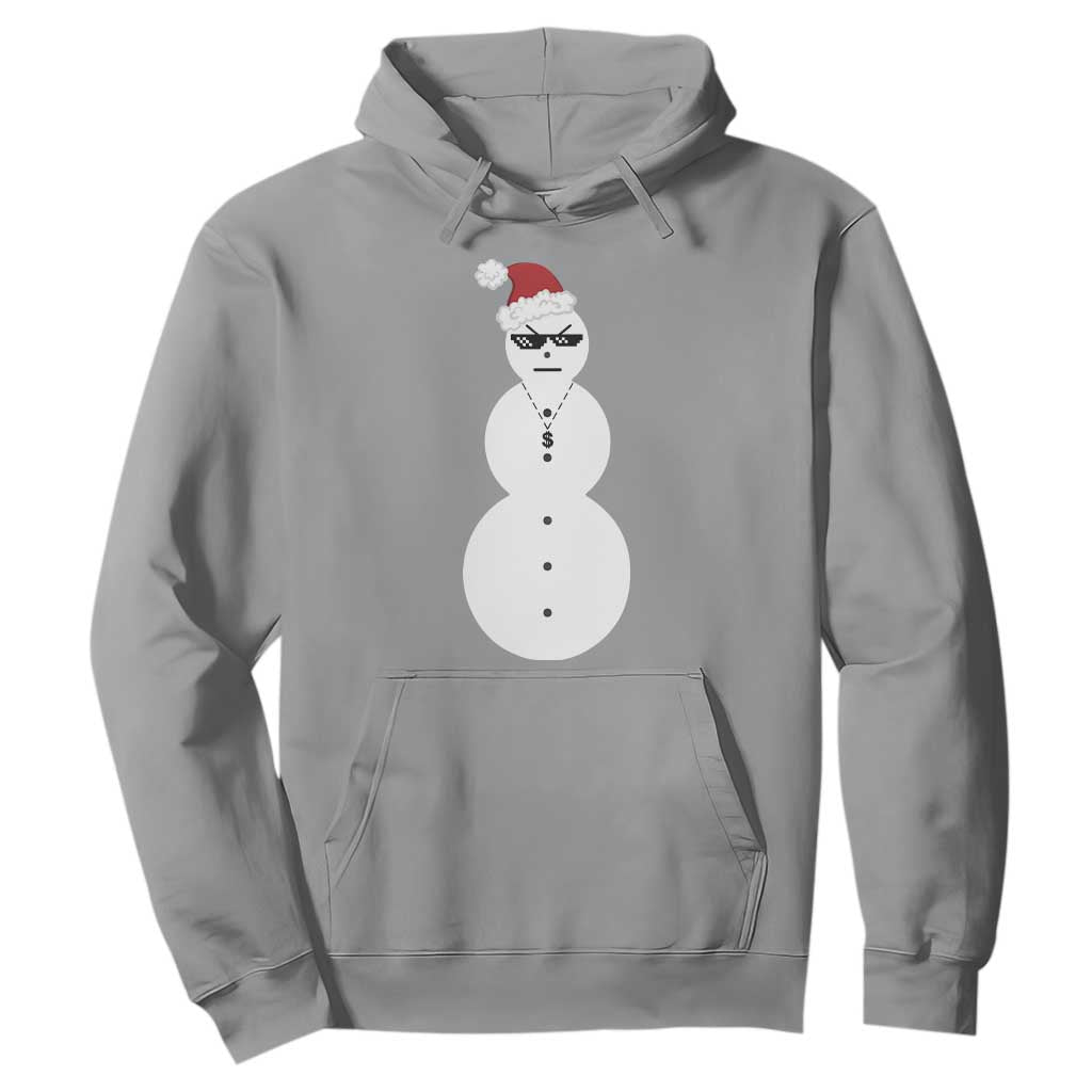 Funny Angry Snowman Hoodie Gangster Snowmen Rap Hip Hop TS10 Sport Gray Print Your Wear