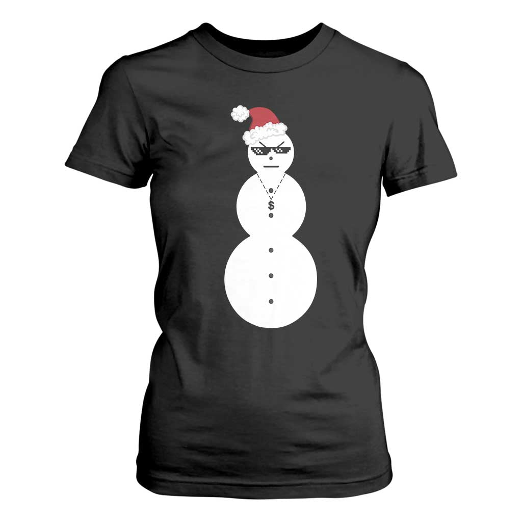 Funny Angry Snowman T Shirt For Women Gangster Snowmen Rap Hip Hop TS10 Black Print Your Wear
