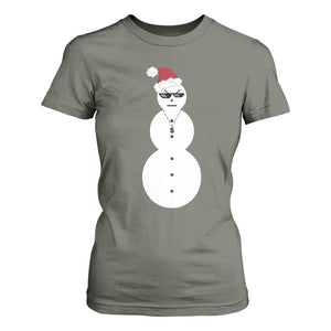 Funny Angry Snowman T Shirt For Women Gangster Snowmen Rap Hip Hop TS10 Military Green Print Your Wear