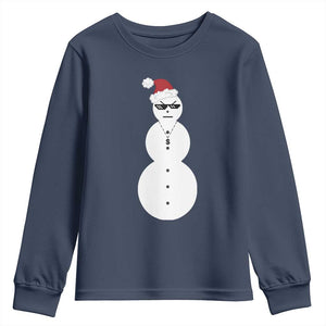 Funny Angry Snowman Youth Sweatshirt Gangster Snowmen Rap Hip Hop TS10 Navy Print Your Wear