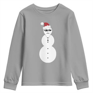 Funny Angry Snowman Youth Sweatshirt Gangster Snowmen Rap Hip Hop TS10 Sport Gray Print Your Wear