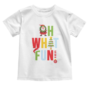 Funny Christmas Santa Toddler T Shirt Oh What Fun Christmas Tree And Wreath TS10 White Print Your Wear