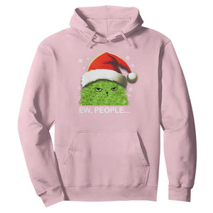 Christmas Cat Hoodie Ew People Meowy Kitten Lovers TS10 Light Pink Print Your Wear