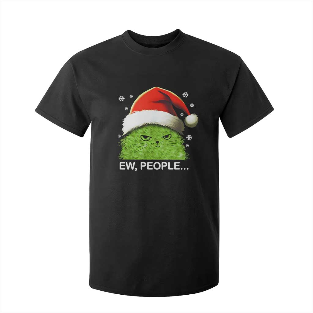 Christmas Cat T Shirt For Kid Ew People Meowy Kitten Lovers TS10 Black Print Your Wear