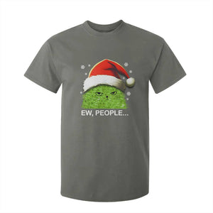 Christmas Cat T Shirt For Kid Ew People Meowy Kitten Lovers TS10 Military Green Print Your Wear