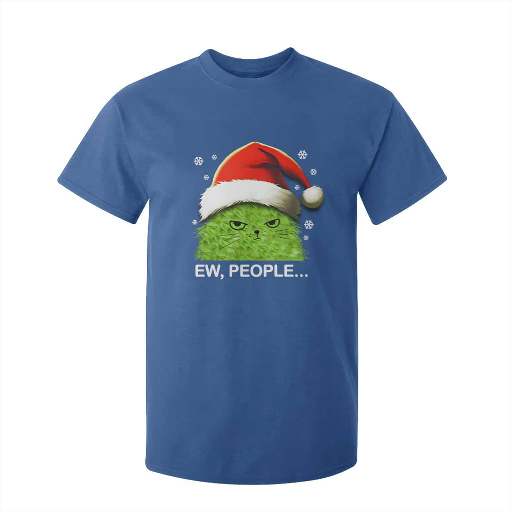 Christmas Cat T Shirt For Kid Ew People Meowy Kitten Lovers TS10 Royal Blue Print Your Wear