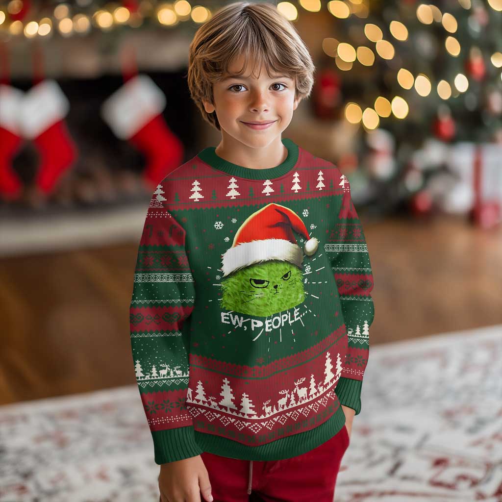 Xmas Cat Ugly Christmas Sweater Ew People Meowy Kitten Lovers TS10 Christmas Print Your Wear