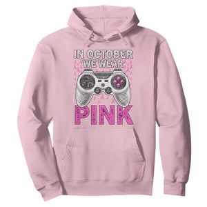 In October We Wear Pink Breast Cancer Awareness Hoodie Pink Ribbon Gaming Kids Boys Youth Video Game TS10 Light Pink Print Your Wear