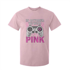 In October We Wear Pink Breast Cancer Awareness T Shirt For Kid Pink Ribbon Gaming Kids Boys Youth Video Game TS10 Light Pink Print Your Wear
