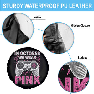 In October We Wear Pink Breast Cancer Awareness Spare Tire Cover Pink Ribbon Gaming Kids Boys Youth Video Game TS10 Print Your Wear