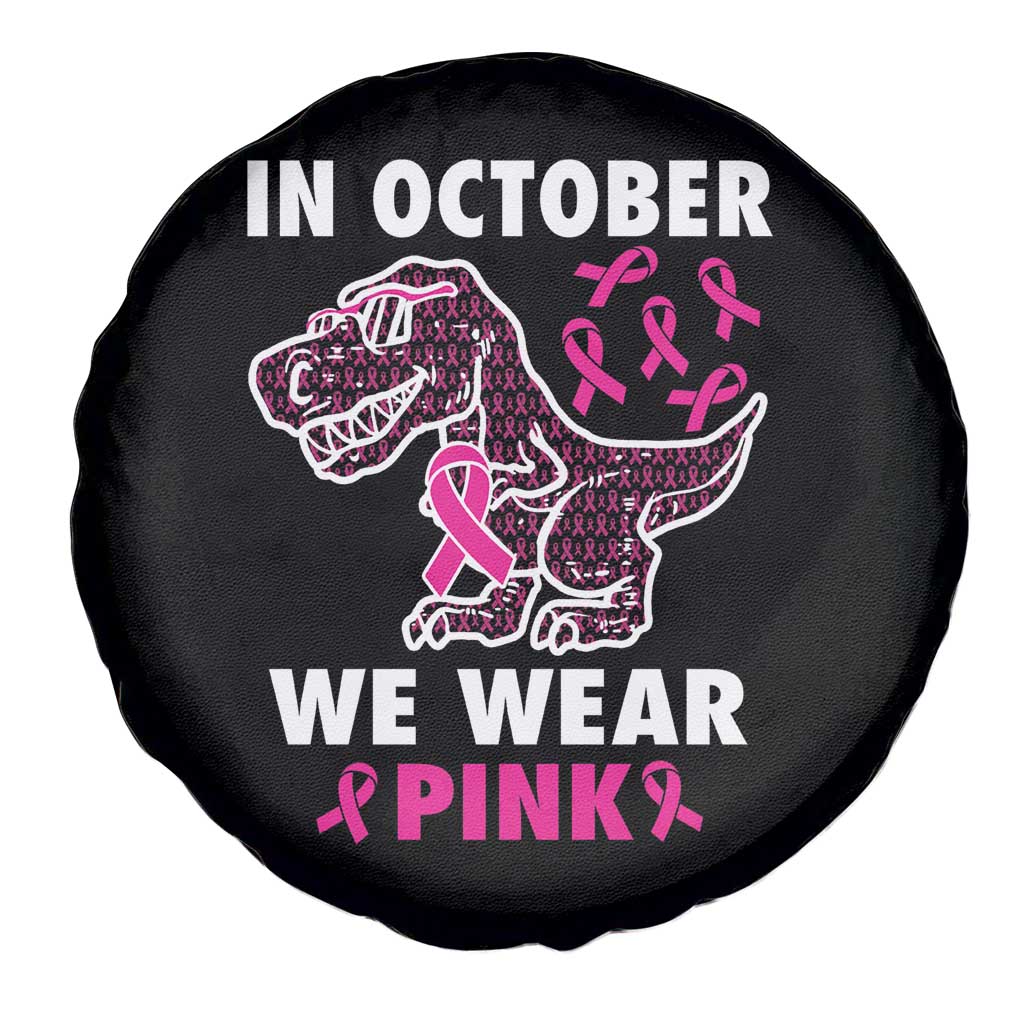 In October We Wear Pink Breast Cancer Awareness Toddler Kids Spare Tire Cover Pink Ribbon TS10 Print Your Wear