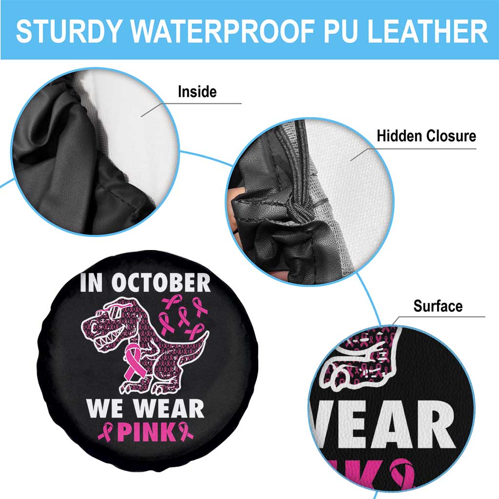 In October We Wear Pink Breast Cancer Awareness Toddler Kids Spare Tire Cover Pink Ribbon TS10 Print Your Wear