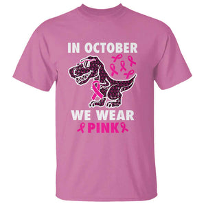 In October We Wear Pink Breast Cancer Awareness Toddler Kids T Shirt Pink Ribbon TS10 Azalea Print Your Wear
