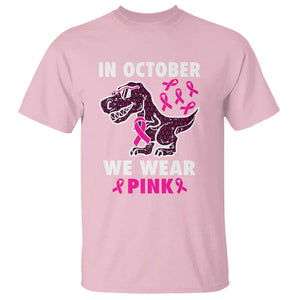 In October We Wear Pink Breast Cancer Awareness Toddler Kids T Shirt Pink Ribbon TS10 Light Pink Print Your Wear
