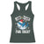 Funny Christmas Racerback Tank Top Sharkmas Shark Lights Red Santa Hat Jaw Ready For This TS10 Dark Forest Green Print Your Wear