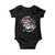 Pirate Christmas Baby Onesie Skull Skeleton Lights Pirates Caribbean Cruise TS10 Black Print Your Wear